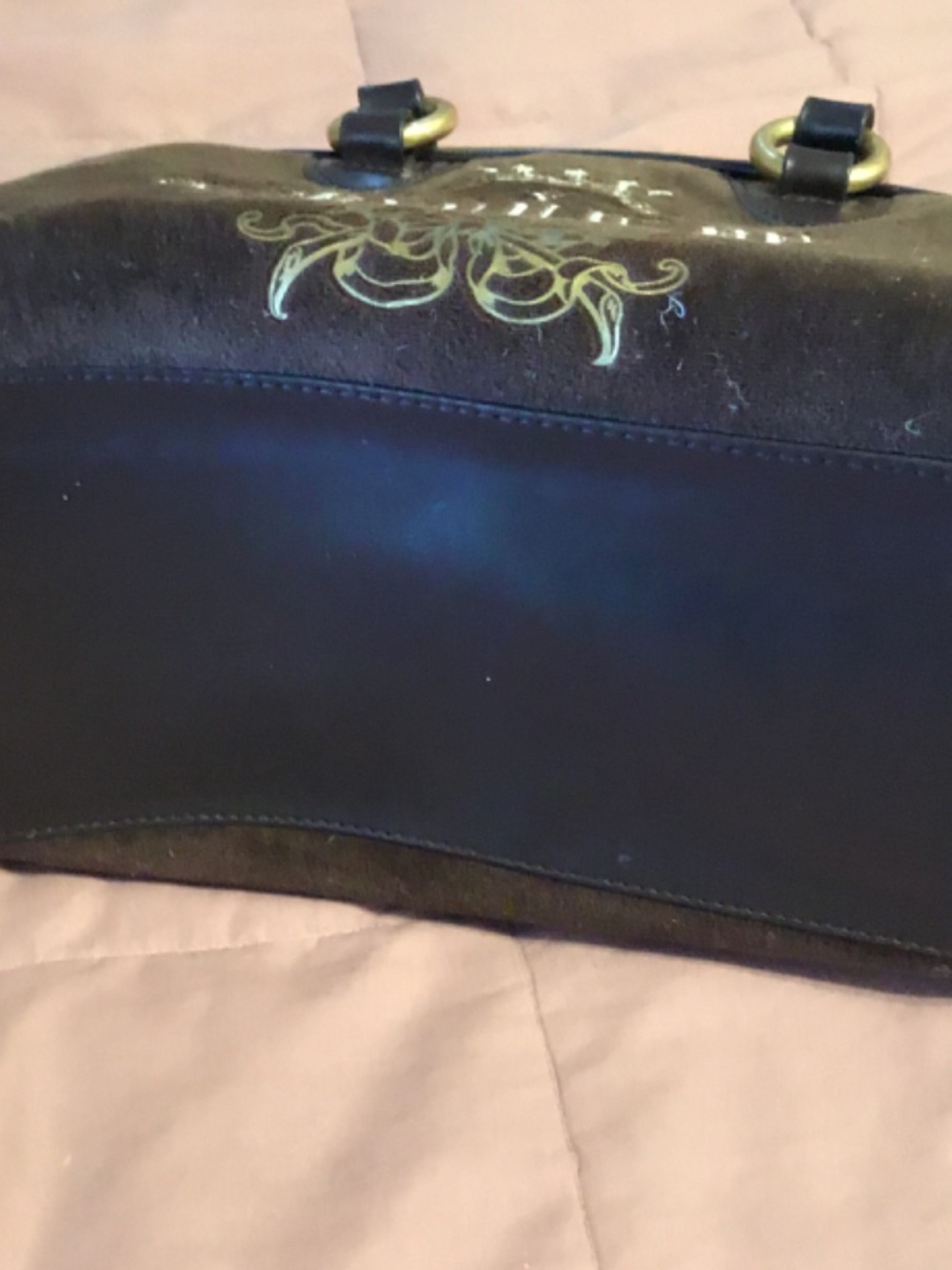 Vintage Juicy Couture Brown Velour Bowler purse Very good Condition - Picture 2 of 5